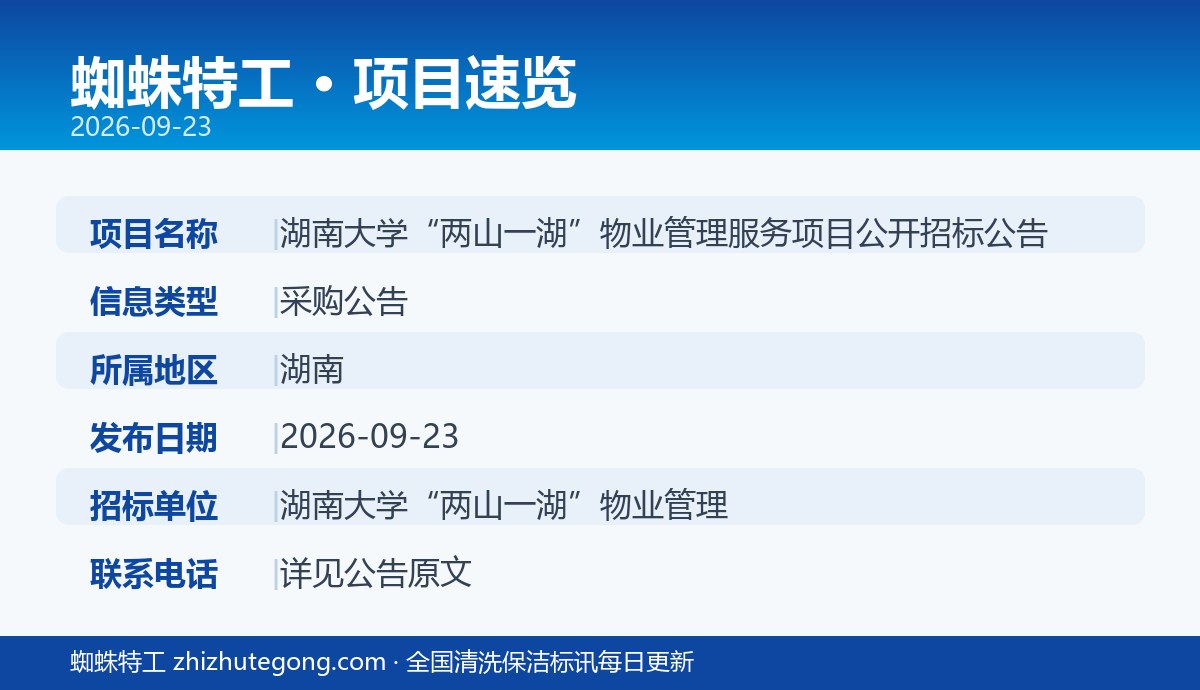 项目信息速览